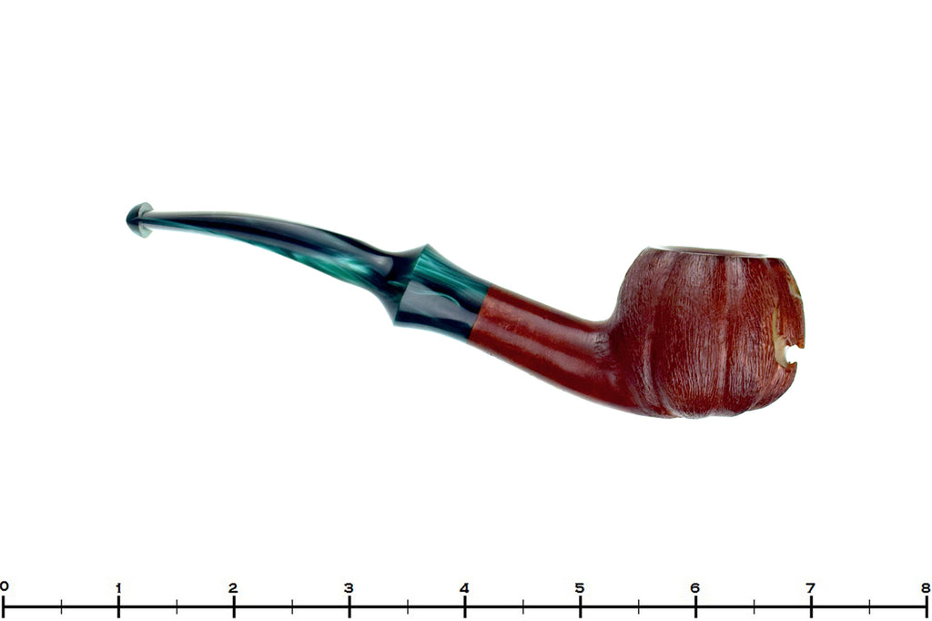 Blue Room Briars is proud to present this Blue Room Briars Pipe 2025 Halloween Bent Carved Glow in the Dark Jack-O'-Lantern