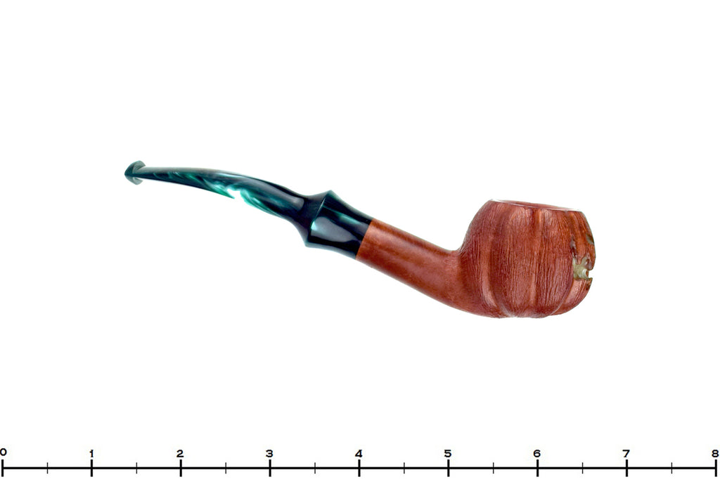 Blue Room Briars is proud to present this Blue Room Briars Pipe 2025 Halloween Bent Carved Glow in the Dark Jack-O'-Lantern