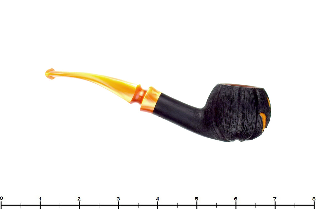 Blue Room Briars is proud to present this Blue Room Briars Pipe 2025 Halloween Bent Carved Glow in the Dark Jack-O'-Lantern