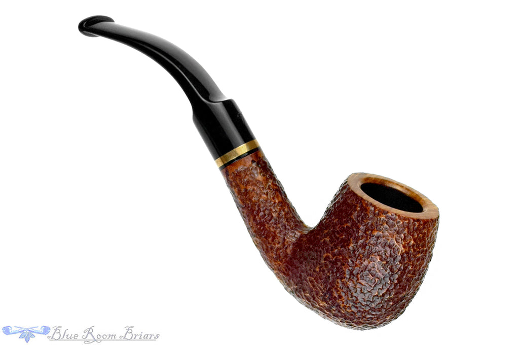 Savinelli Venere Bent Rusticated Billiard (6mm Filter) with Brass Estate Pipe