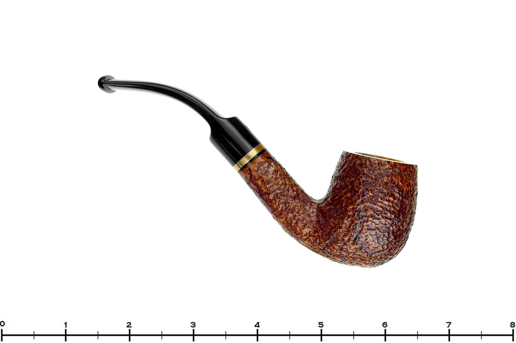 Savinelli Venere Bent Rusticated Billiard (6mm Filter) with Brass Estate Pipe