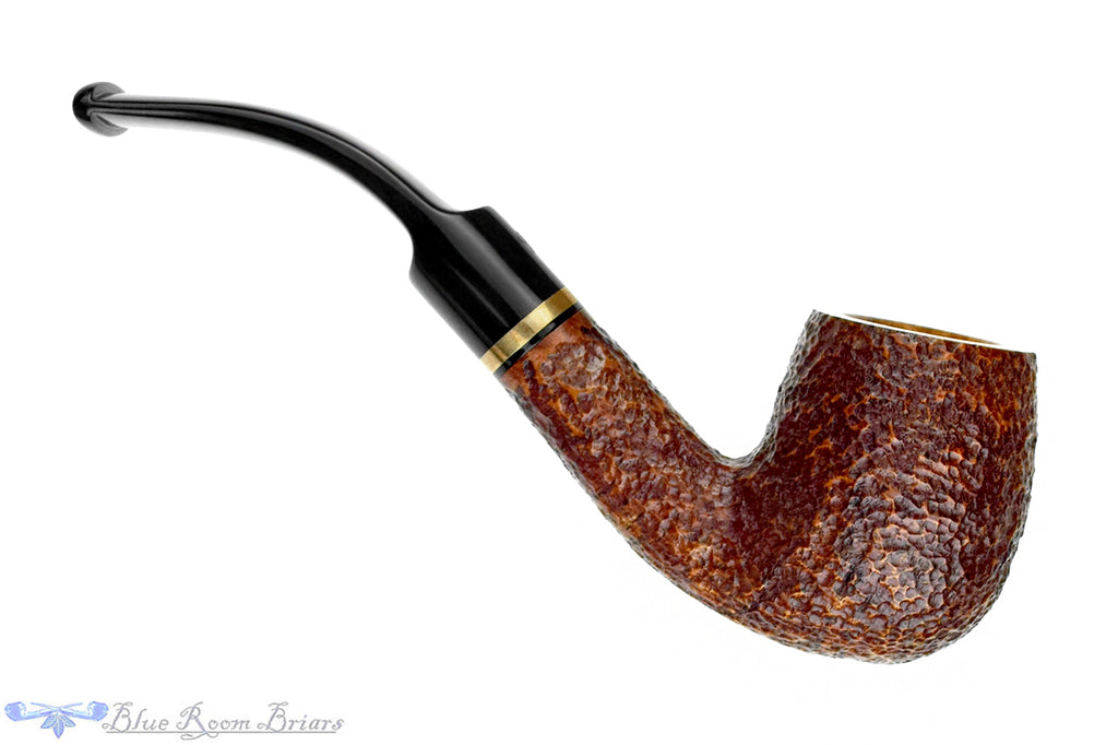 Savinelli Venere Bent Rusticated Billiard (6mm Filter) with Brass Estate Pipe