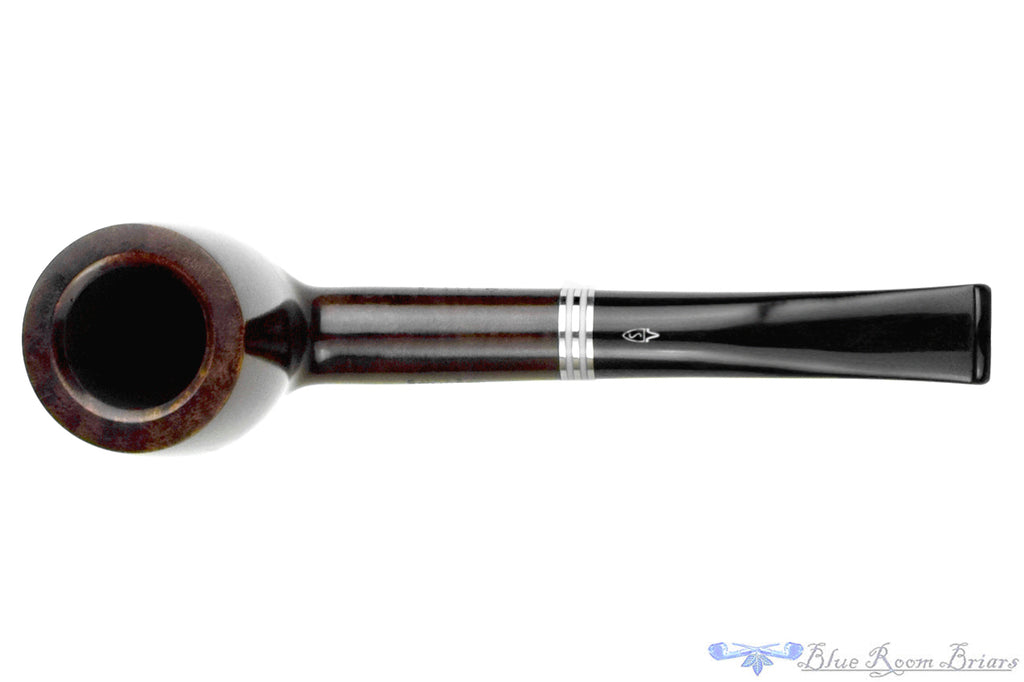 Blue Room Briars is proud to present this Savinelli Bianca 111 KS Billiard (6mm Filter) with Nickel and Acrylic Estate Pipe