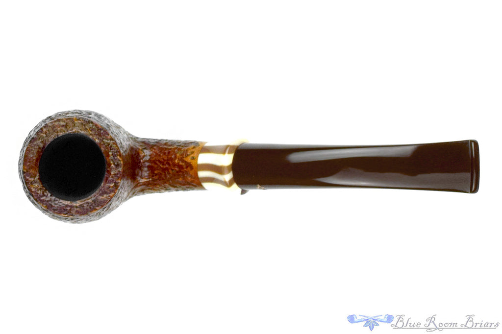 Blue Room Briars is proud to present this Savinelli Caramella 606 Bent Rusticated Billiard (6mm Filter) with Acrylic UNSMOKED Estate Pipe