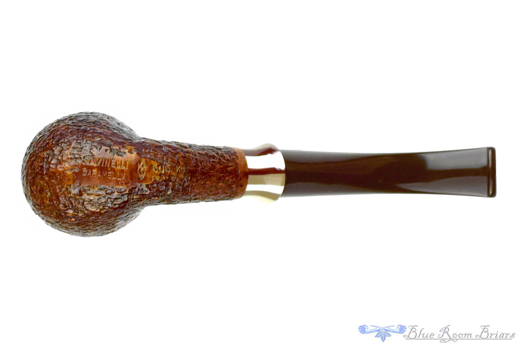 Blue Room Briars is proud to present this Savinelli Caramella 606 Bent Rusticated Billiard (6mm Filter) with Acrylic UNSMOKED Estate Pipe