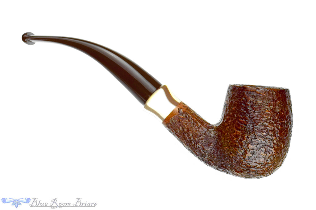 Blue Room Briars is proud to present this Savinelli Caramella 606 Bent Rusticated Billiard (6mm Filter) with Acrylic UNSMOKED Estate Pipe