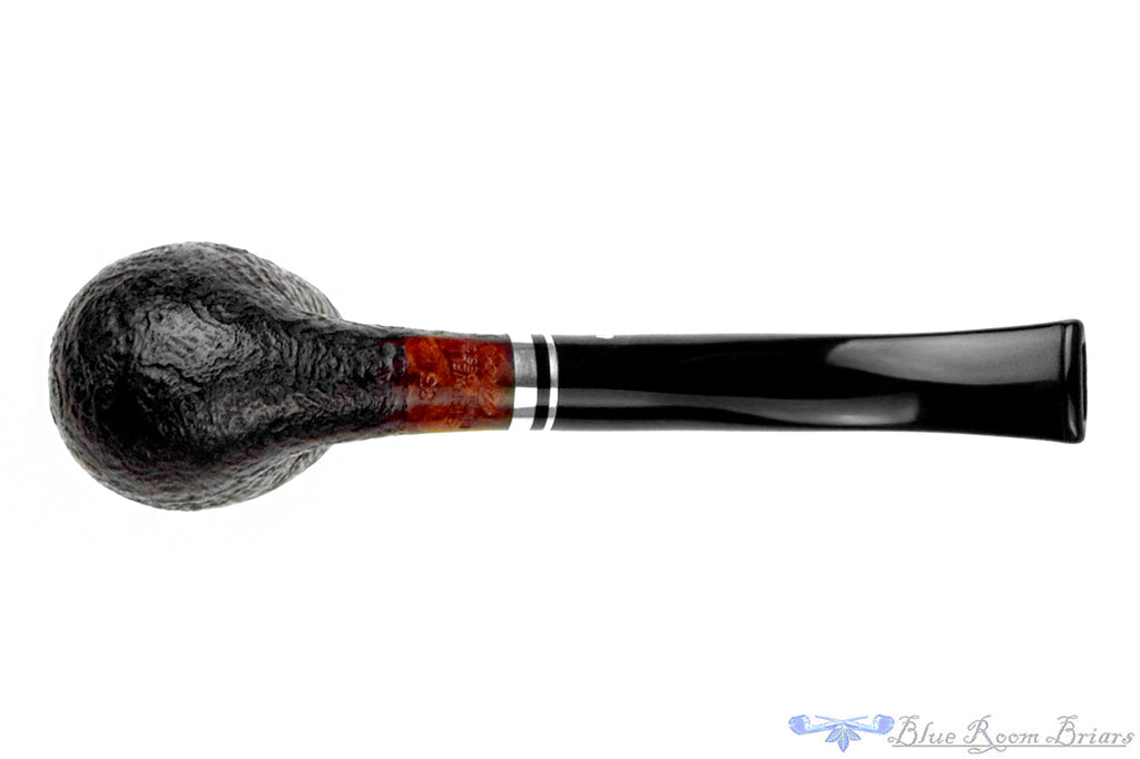 Blue Room Briars is proud to present this Stanwell Trio 83 Bent Sandblast Billiard with Nickel UNSMOKED Estate Pipe