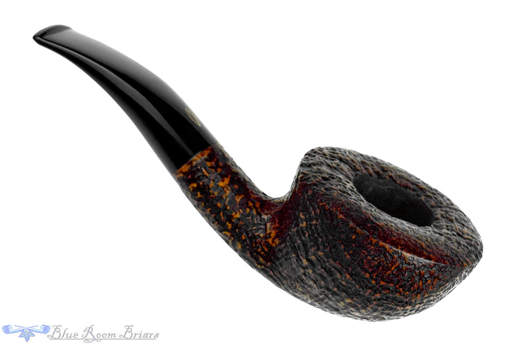 Blue Room Briars is proud to present this Brebbia Fat Bob 2113 Bent Rusticated Saucer Dublin (9mm Filter) Estate Pipe