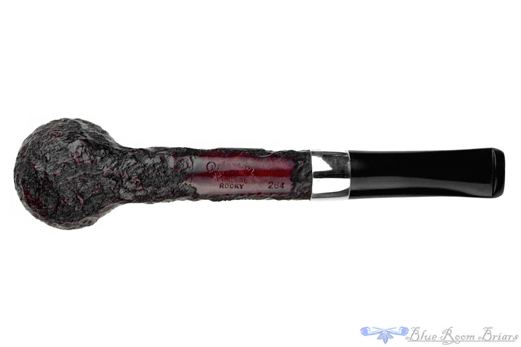 Blue Room Briars is proud to present this Peterson Donegal Rocky 624 Rusticated Canadian with Nickel Estate Pipe