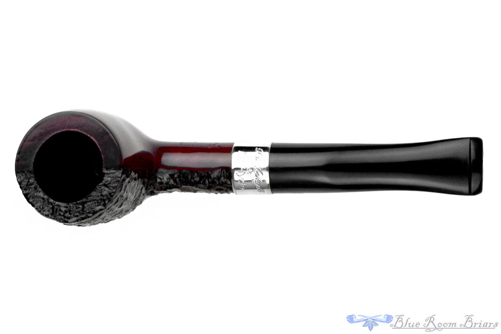Blue Room Briars is proud to present this Peterson Dr. Jekyll and Mr. Hyde X105 Partial Rusticated Billiard with Nickel UNSMOKED Estate Pipe