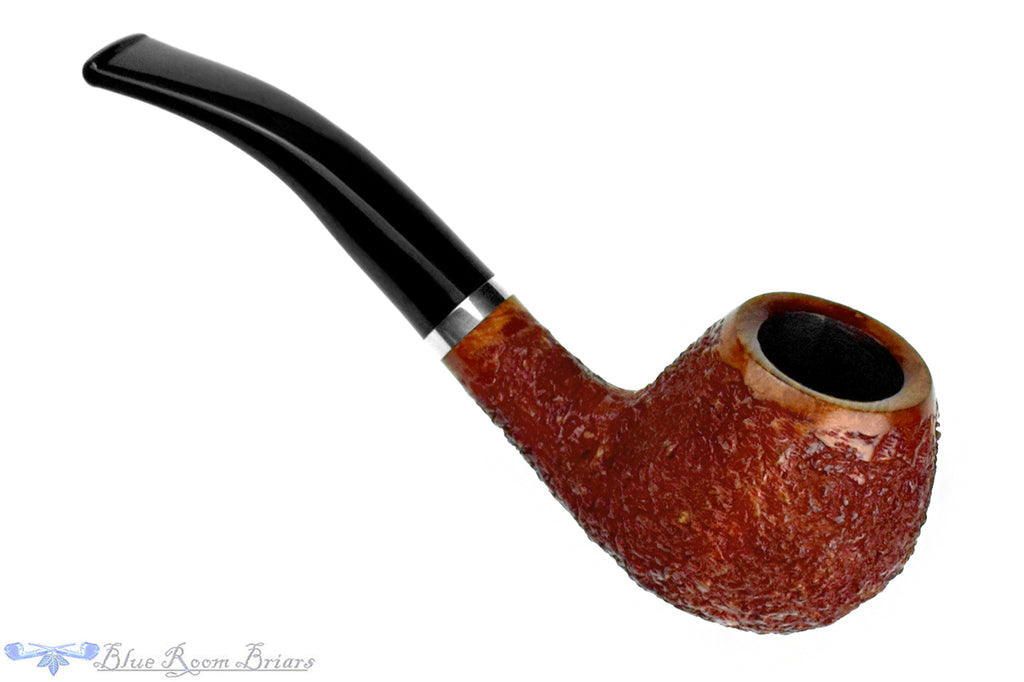 Blue Room Briars is proud to present this Lorenzetti Strega 02 Bent Rusticated Apple with Nickel Estate Pipe