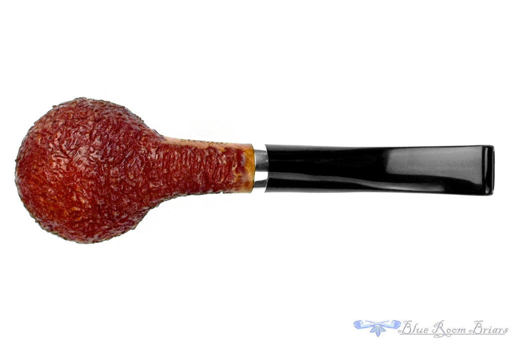 Blue Room Briars is proud to present this Lorenzetti Strega 02 Bent Rusticated Apple with Nickel Estate Pipe