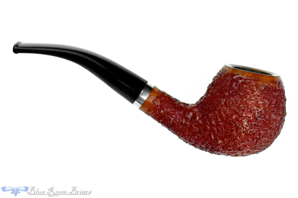 Blue Room Briars is proud to present this Lorenzetti Strega 02 Bent Rusticated Apple with Nickel Estate Pipe
