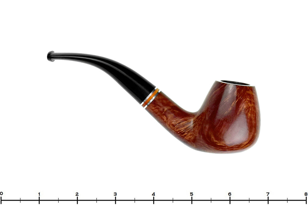 Blue Room Briars is proud to present this Peterson Dalkey B11 Bent Brandy with Nickel and Acrylic Sitter UNSMOKED Estate Pipe