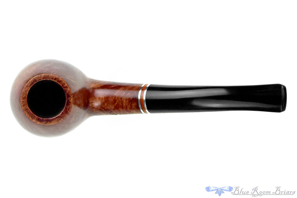 Blue Room Briars is proud to present this Peterson Dalkey B11 Bent Brandy with Nickel and Acrylic Sitter UNSMOKED Estate Pipe