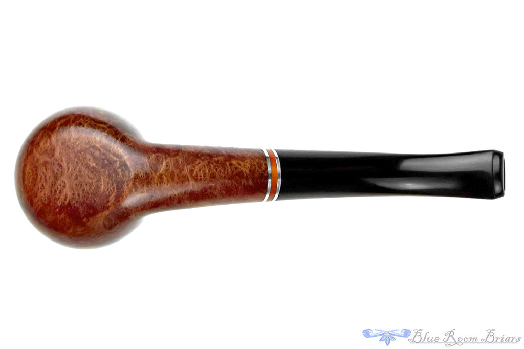 Blue Room Briars is proud to present this Peterson Dalkey B11 Bent Brandy with Nickel and Acrylic Sitter UNSMOKED Estate Pipe