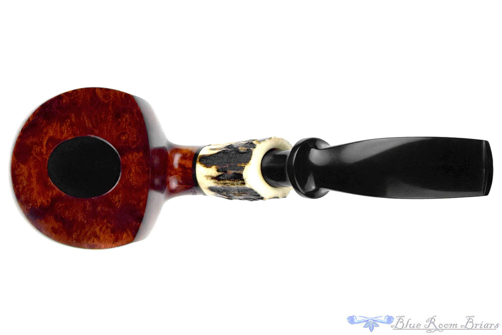 Blue Room Briar is proud to present this Leo Bogart Bent Elephant's Foot with Antler UNSMOKED Estate Pipe