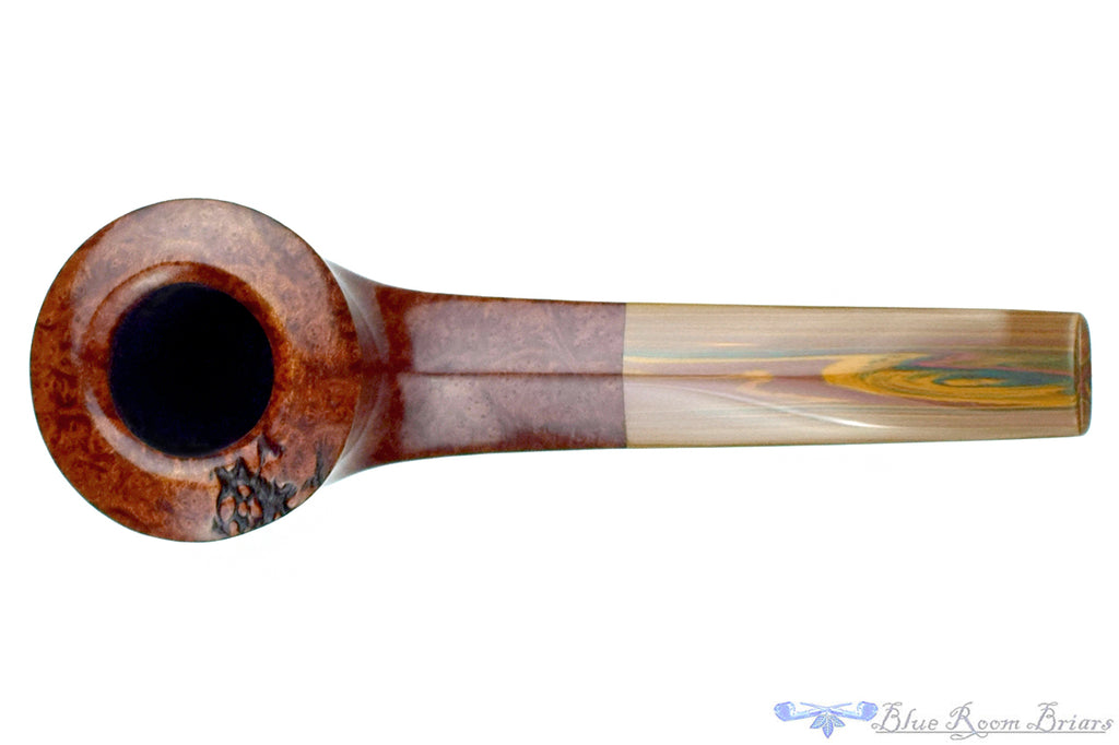 Blue Room Briars is proud to present this Nate King Pipe 1062 Straight Grain Bulldog with Brindle and Plateau
