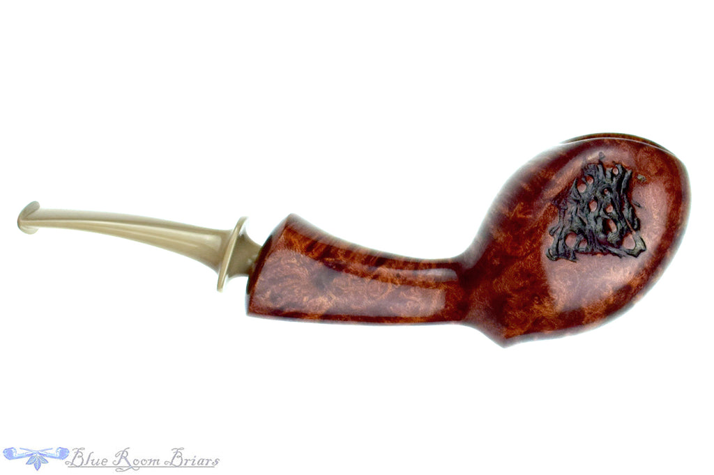Blue Room Briars is proud to present this Nate King Pipe 998 Crosscut Paneled Apostrophe with Plateau