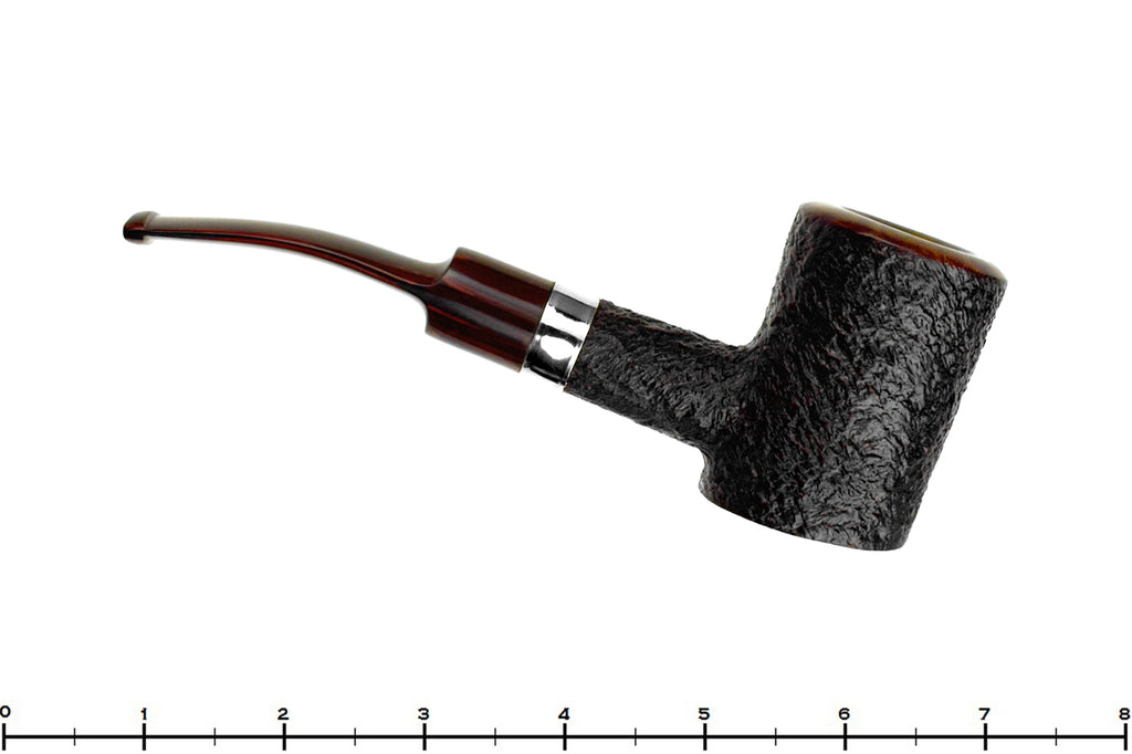 Ferndown Bark Ancient *** Bent Rusticated Poker with Nickel Estate Pipe