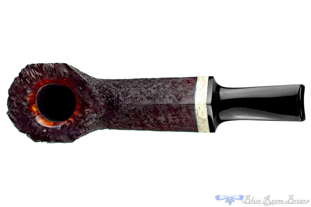 Blue Room Briars is proud to present this Dirk Heinemann Pipe Bent Ring Blast Panel Dublin with Ox Bone and Plateau