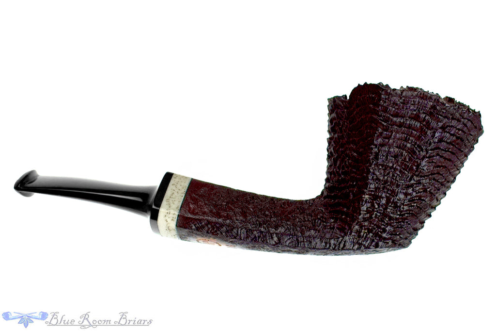Blue Room Briars is proud to present this Dirk Heinemann Pipe Bent Ring Blast Panel Dublin with Ox Bone and Plateau