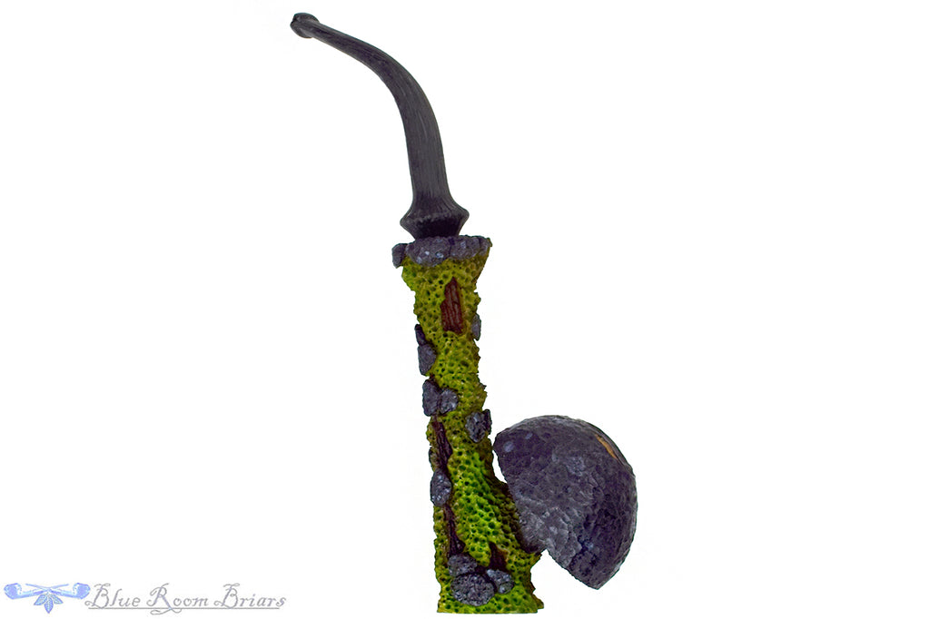 Blue Room Briars is proud to present this Brian Orton Pipe Bent Carved Tree Stand Mushroom Sitter