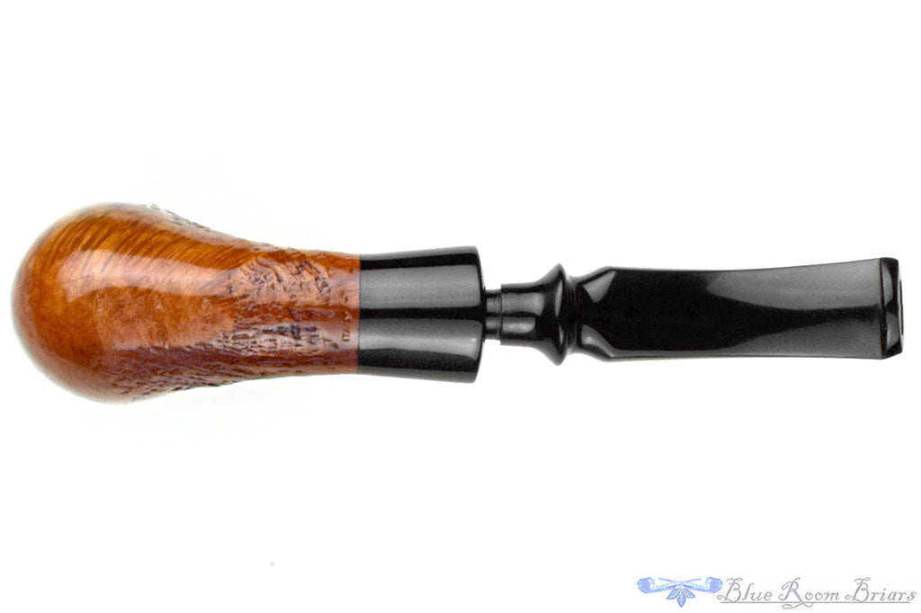 Blue Room Briars is proud to present this Brebbia Special Bent Partial Sandblast Egg with Acrylic Ferrule Estate Pipe
