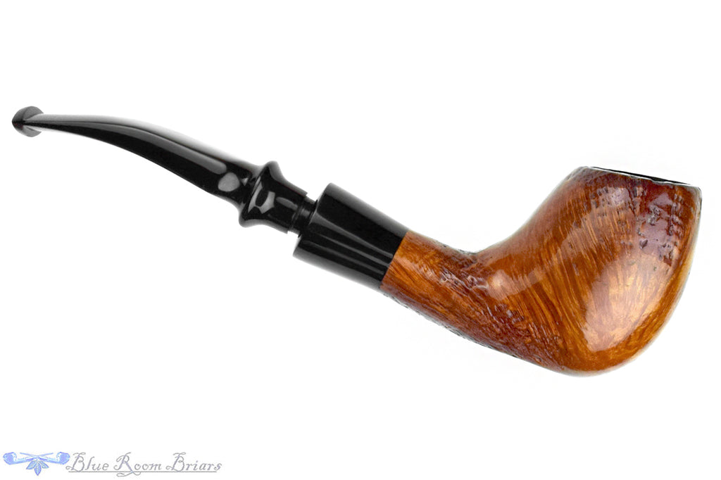 Blue Room Briars is proud to present this Brebbia Special Bent Partial Sandblast Egg with Acrylic Ferrule Estate Pipe