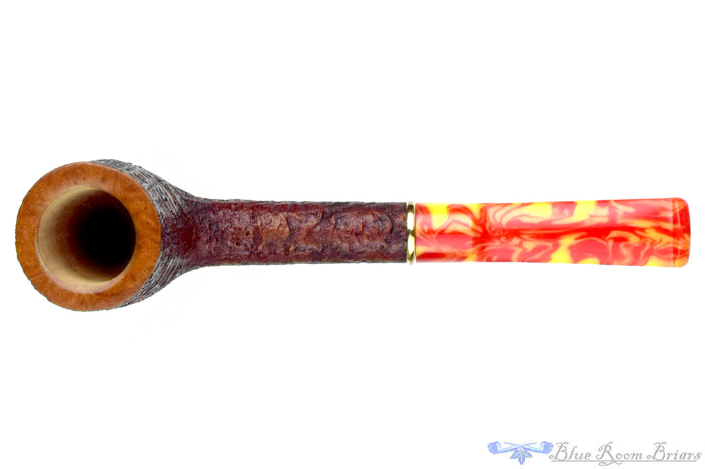 Blue Room Briars is proud to present this Doug Finlay Pipe 2537 Sandblast Billiard with Brass
