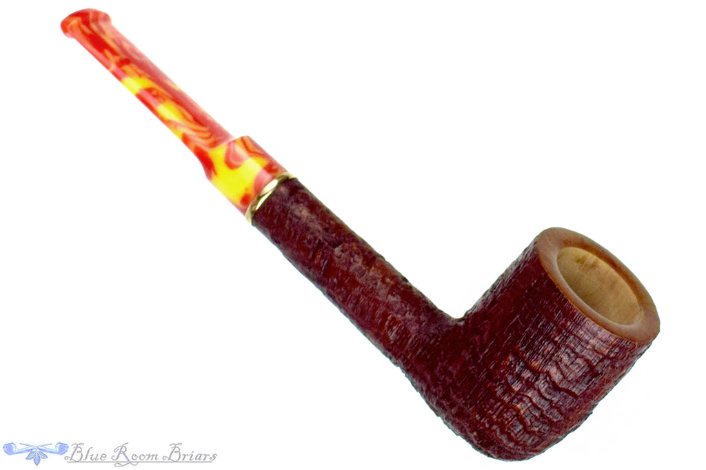 Blue Room Briars is proud to present this Doug Finlay Pipe 2537 Sandblast Billiard with Brass