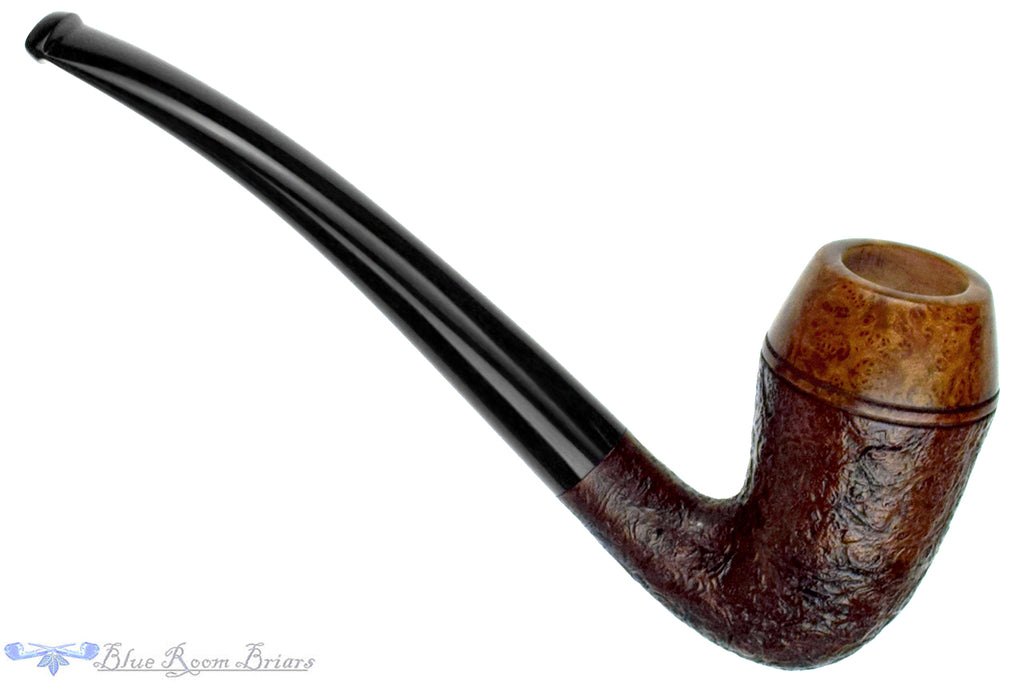 Blue Room Briars is proud to present this Doug Finlay Pipe Bent Partial Sandblast Tall Rhodesian