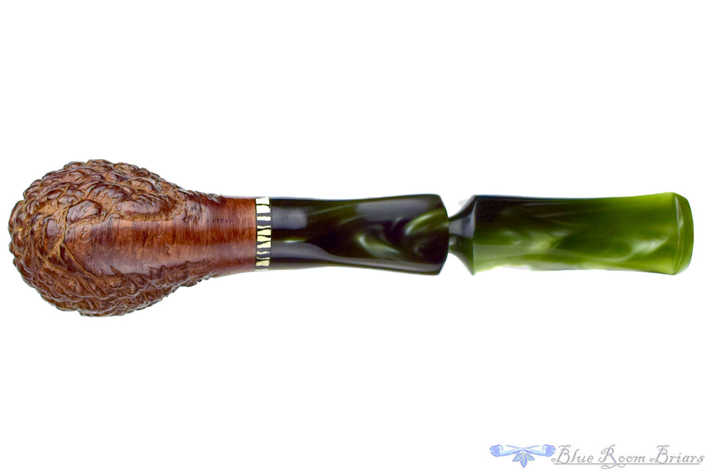 Blue Room Briars is proud to present this Edward's Handmade Carved Billiard Estate Pipe with BRB Replacement Stem