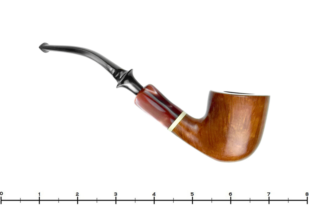 Blue Room Briars is proud to present this Edward's Handmade Large Bent Dublin with Acrylic Ferrule Estate Pipe