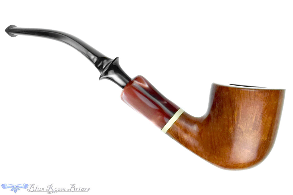 Blue Room Briars is proud to present this Edward's Handmade Large Bent Dublin with Acrylic Ferrule Estate Pipe
