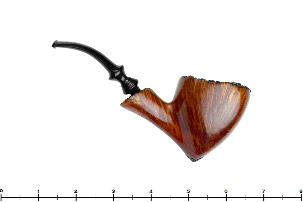 Blue Room Briars is proud to present this Harcourt Hand Carved Bent Freehand with Plateaux Estate Pipe
