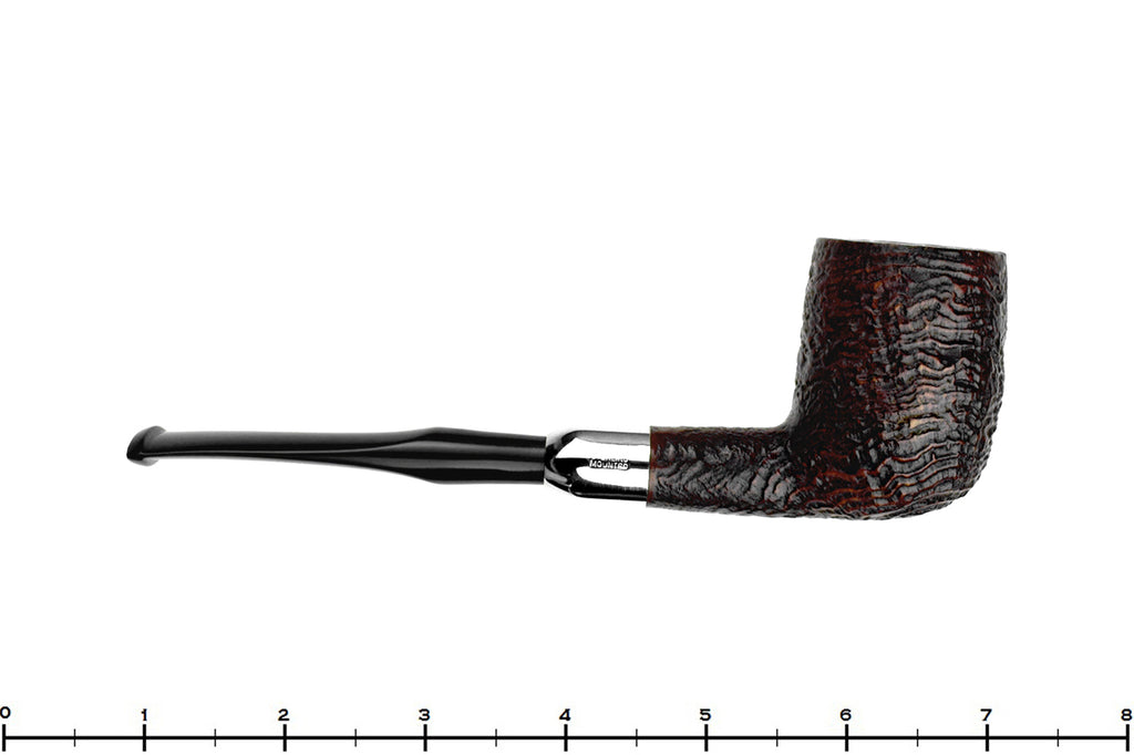 Blue Room Briars is proud to present this Savinelli Punto Oro 111 KS Sandblast Billiard Sitter with Silver Estate Pipe