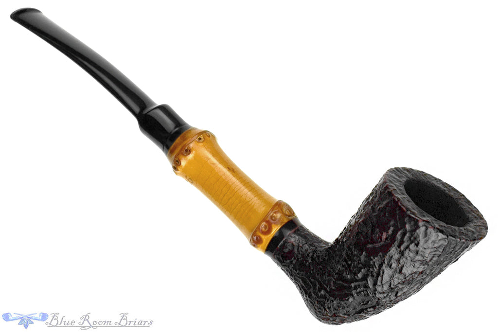 Blue Room Briars is proud to present this Kriswill 91 Sandblast Pickaxe With Bamboo Estate Pipe