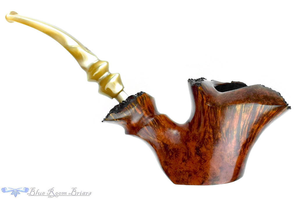 Blue Room Briars is proud to present this Preben Holm Fancy Prestige C5 Bent Freehand Sitter with Plateaux Estate Pipe