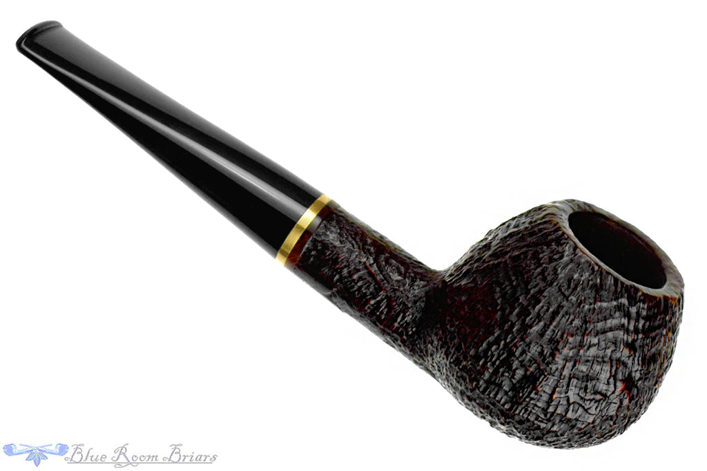 Blue Room Briars is proud to present this Sara Eltang Sandblast Apple with Brass Estate Pipe