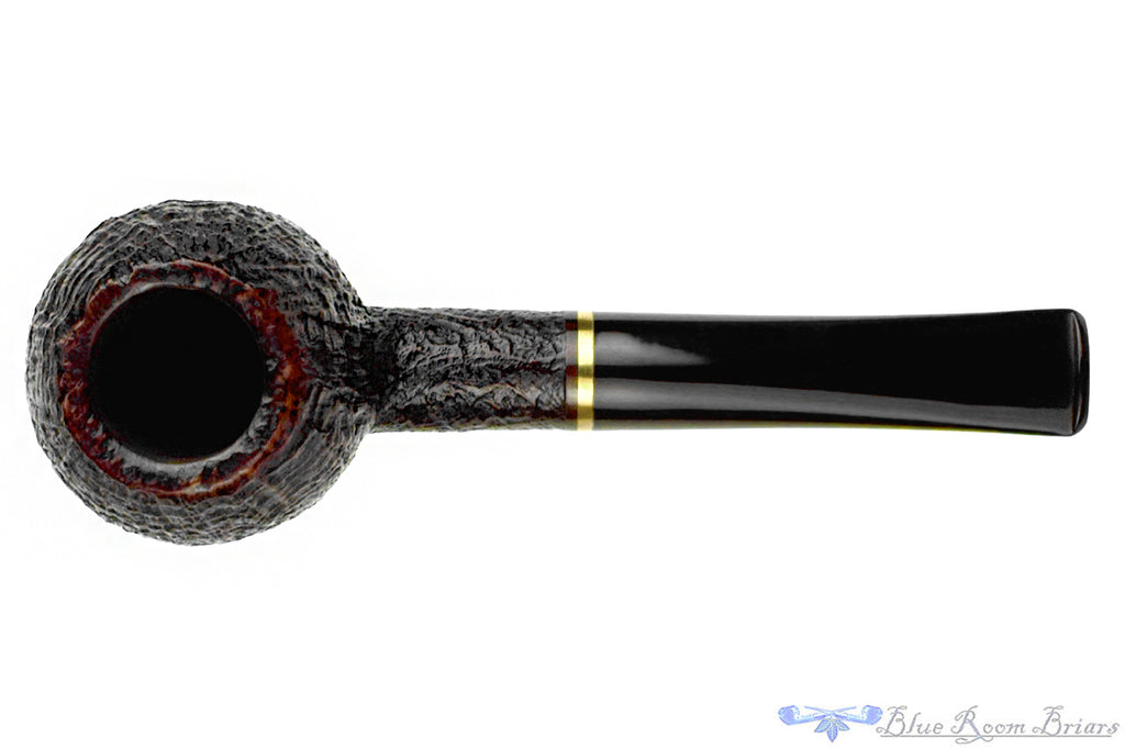 Blue Room Briars is proud to present this Sara Eltang Sandblast Apple with Brass Estate Pipe