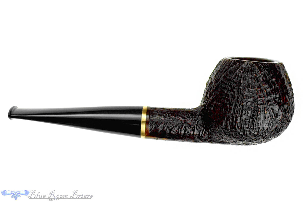 Blue Room Briars is proud to present this Sara Eltang Sandblast Apple with Brass Estate Pipe