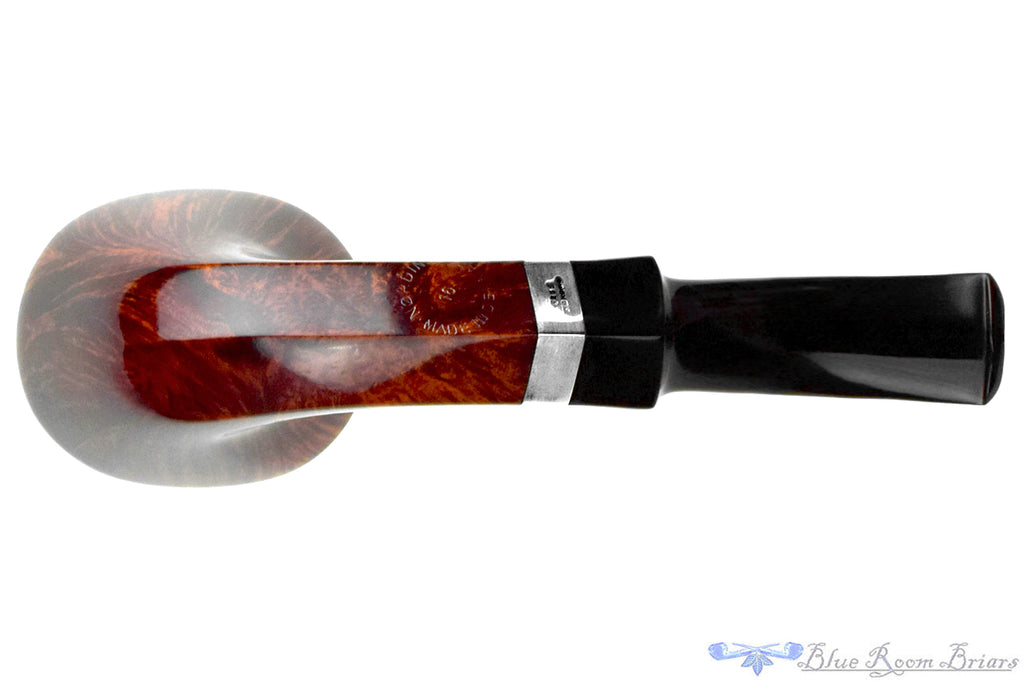 Nørding 16 Bent Fan Dublin with Paneled Diamond Shank and Silver Estate Pipe