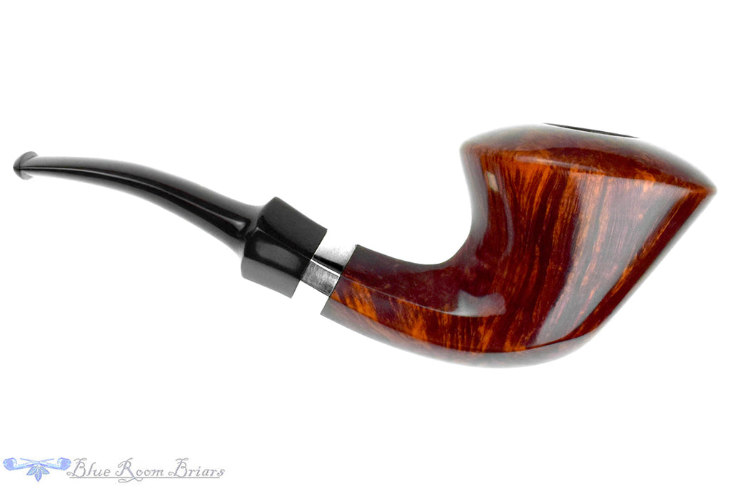 Nørding 16 Bent Fan Dublin with Paneled Diamond Shank and Silver Estate Pipe