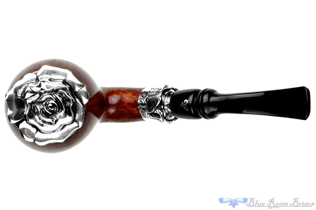 Blue Room Briars is proud to present this Luigi Viprati Limited Edition Salvador Dali (2007 Make) Bent Apple UNSMOKED with Silver and Rose Bowl Cap Estate Pipe