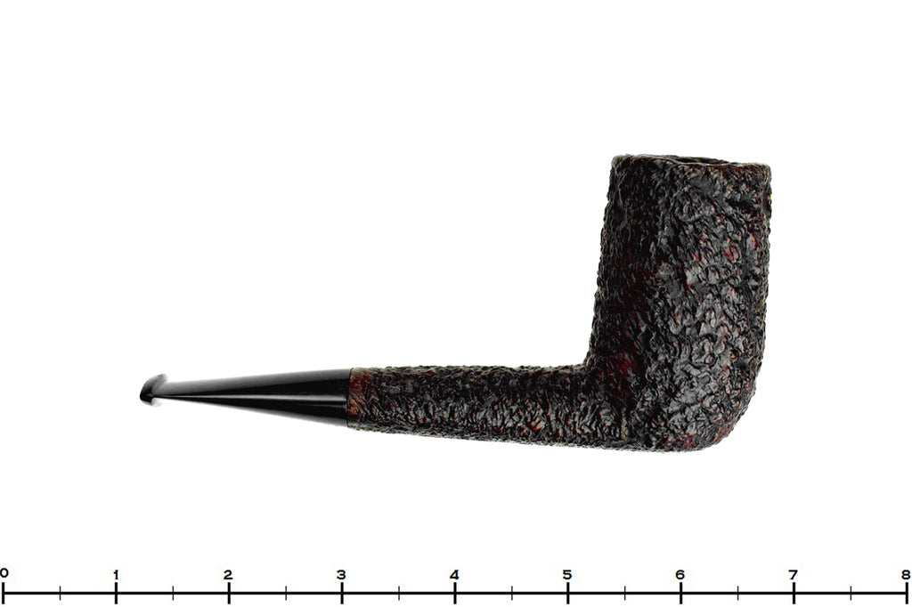 Blue Room Briars is proud to present this Castello Sea Rock Briar SK 76 Rusticated Stacked Billiard with Oval Shank Estate Pipe