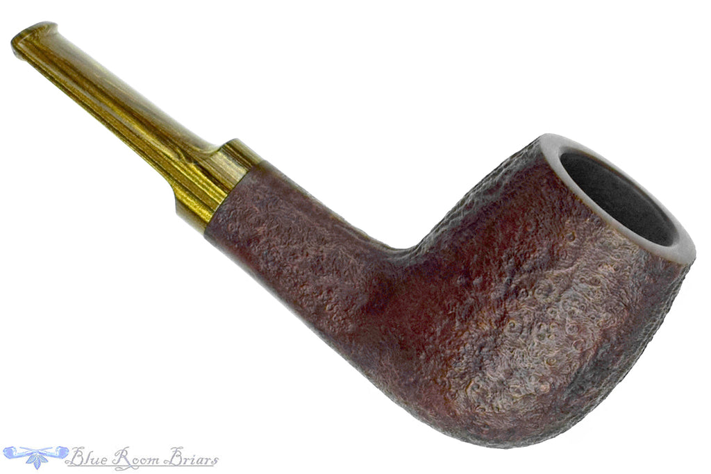 Blue Room Briars is proud to present this Dirk Heinemann Pipe Sandblast Billiard with Gold Brindle