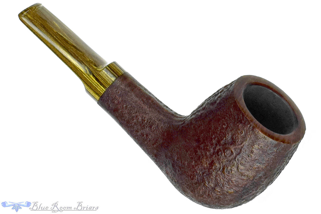 Blue Room Briars is proud to present this Dirk Heinemann Pipe Sandblast Billiard with Gold Brindle