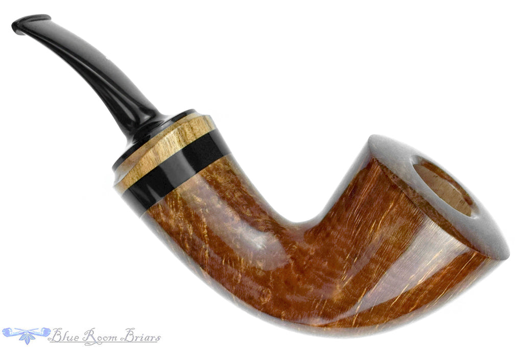 Blue Room Briars is proud to present this Joseph Skoda Pipe 2411 Bent Dublin with Teardrop Shank and Olivewood