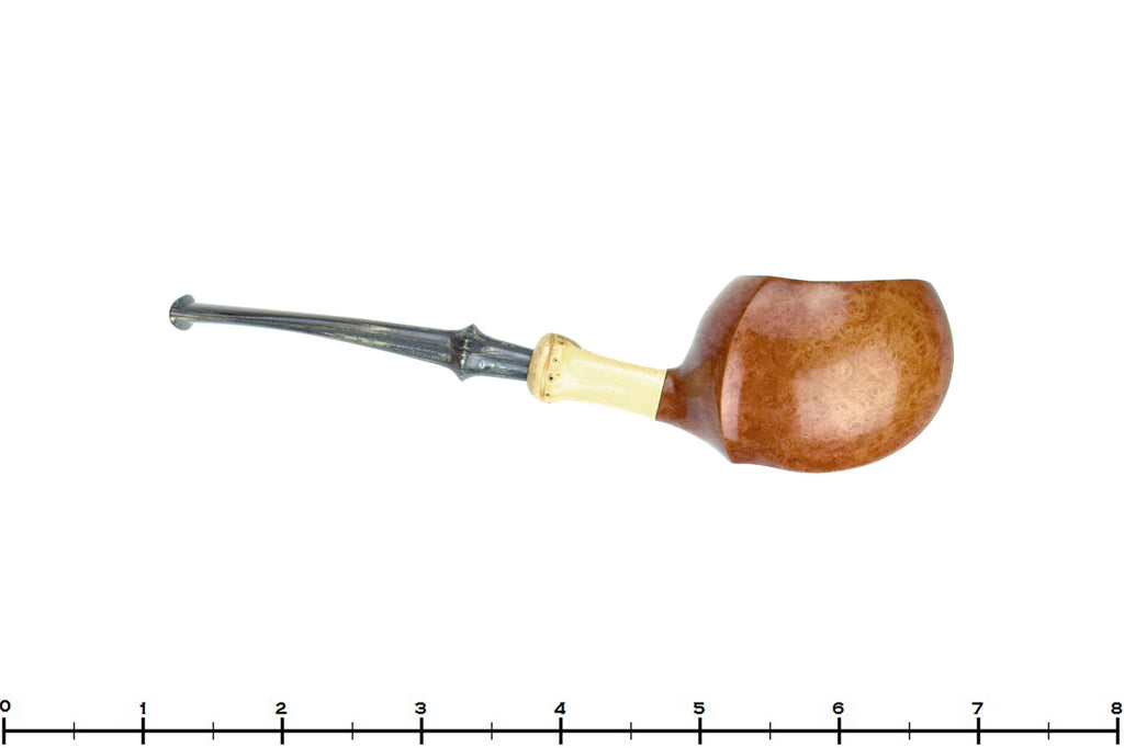 Blue Room Briars is proud to present this Nate King Pipe 1122 Natural Smooth Blowfish with Bamboo